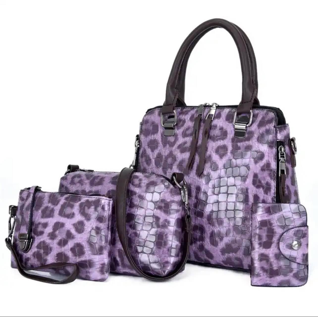 Animal Printed 4 PC Bag Set