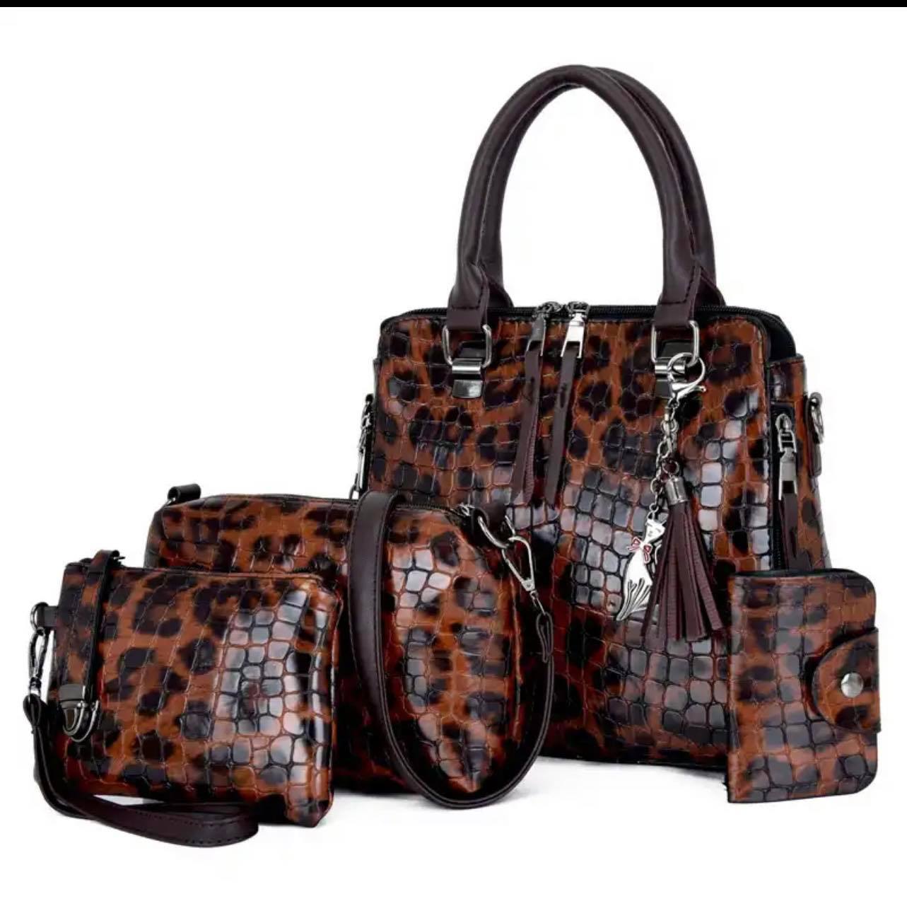 Animal Printed 4 PC Bag Set