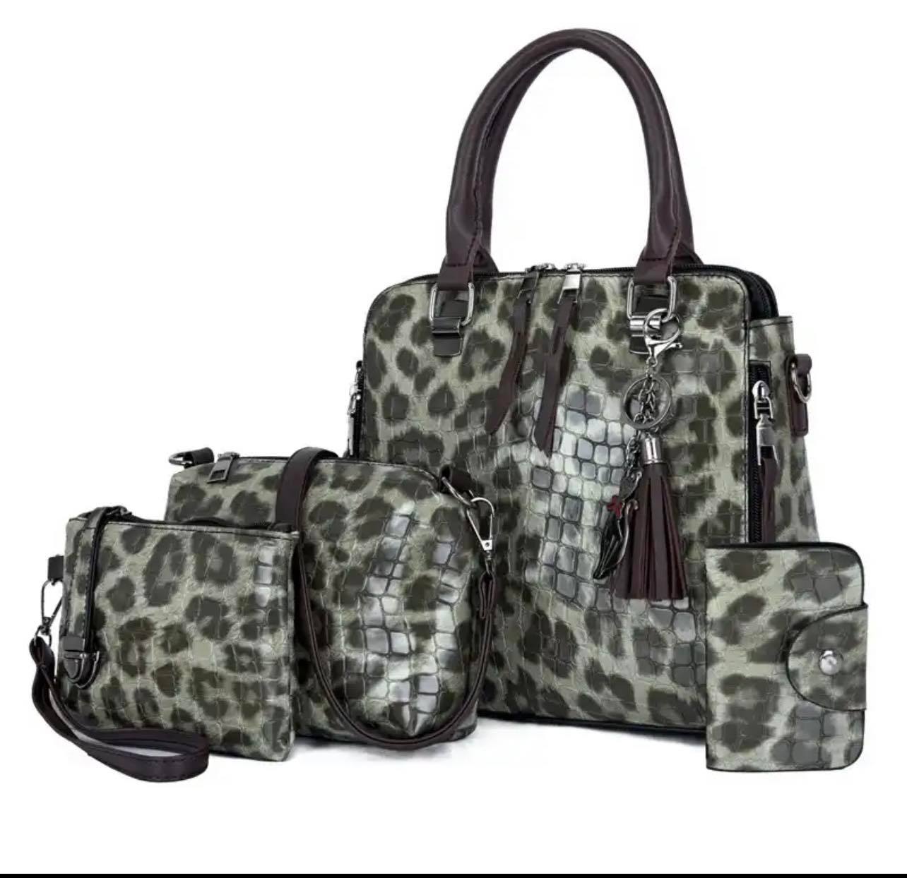 Animal Printed 4 PC Bag Set