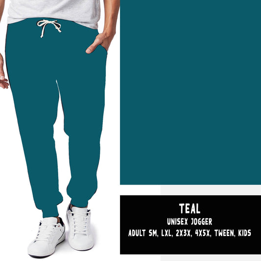 FALL SOLIDS RUN-TEAL JOGGERS-PREORDER CLOSING 11/15-ETA JAN