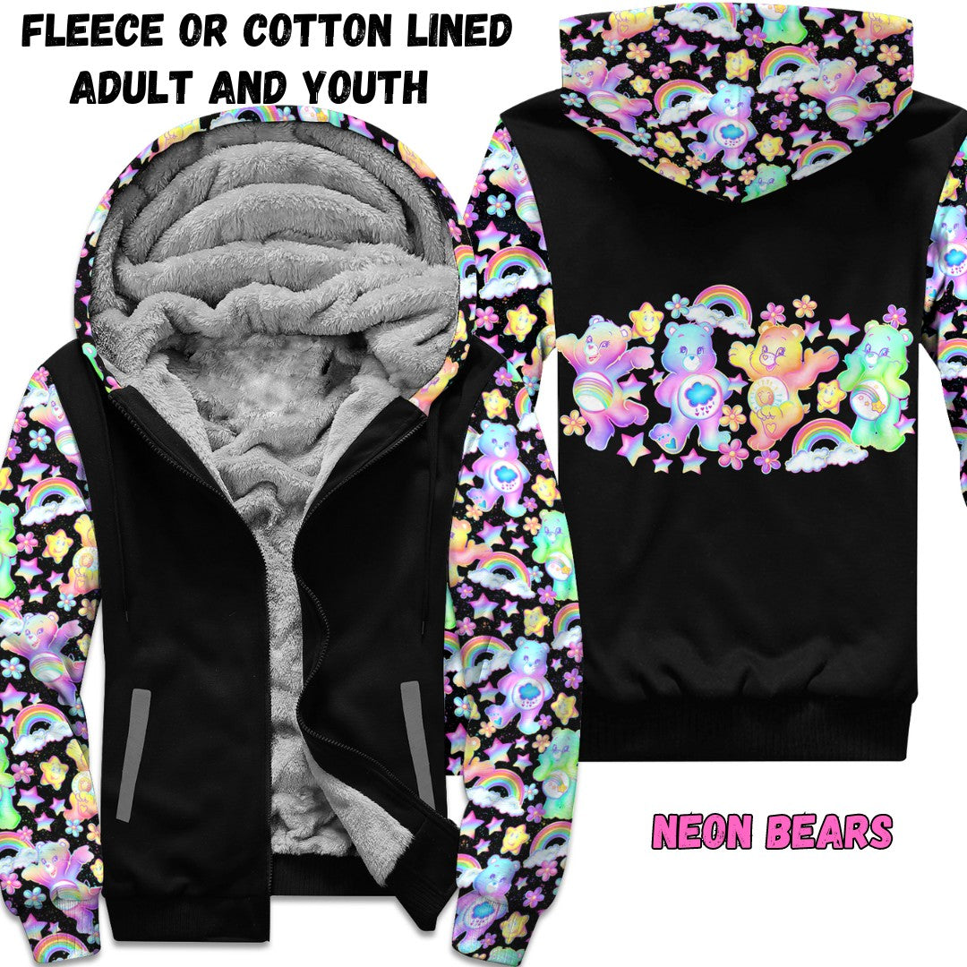 NEON BEARS- FLEECE/COTTON LINED JACKETS RUN 12 PREORDER CLOSING 11/29