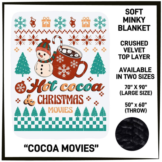 COCOA MOVIES FLEECE THROW BLANKETS