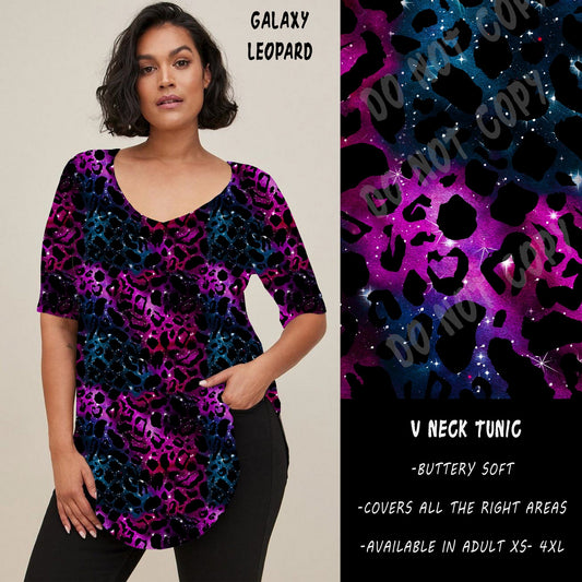 PPO RUN - GALAXY LEOPARD V-NECK TUNIC