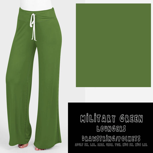 FALL SOLIDS RUN-MILITARY GREEN LOUNGERS-PREORDER CLOSING 11/15- ETA JAN