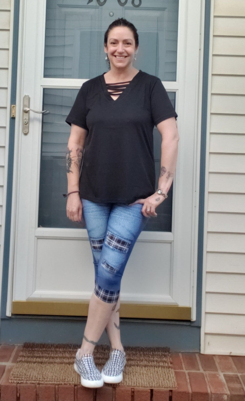 NEON SPLATTER-FAUX JEAN LEGGING-PREORDER CLOSING 12/2