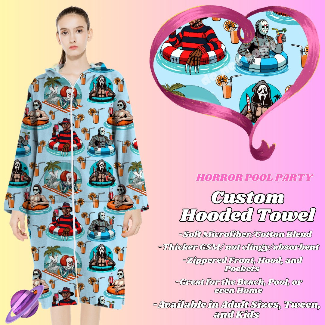 HORROR POOL PARTY- HOODED TOWEL