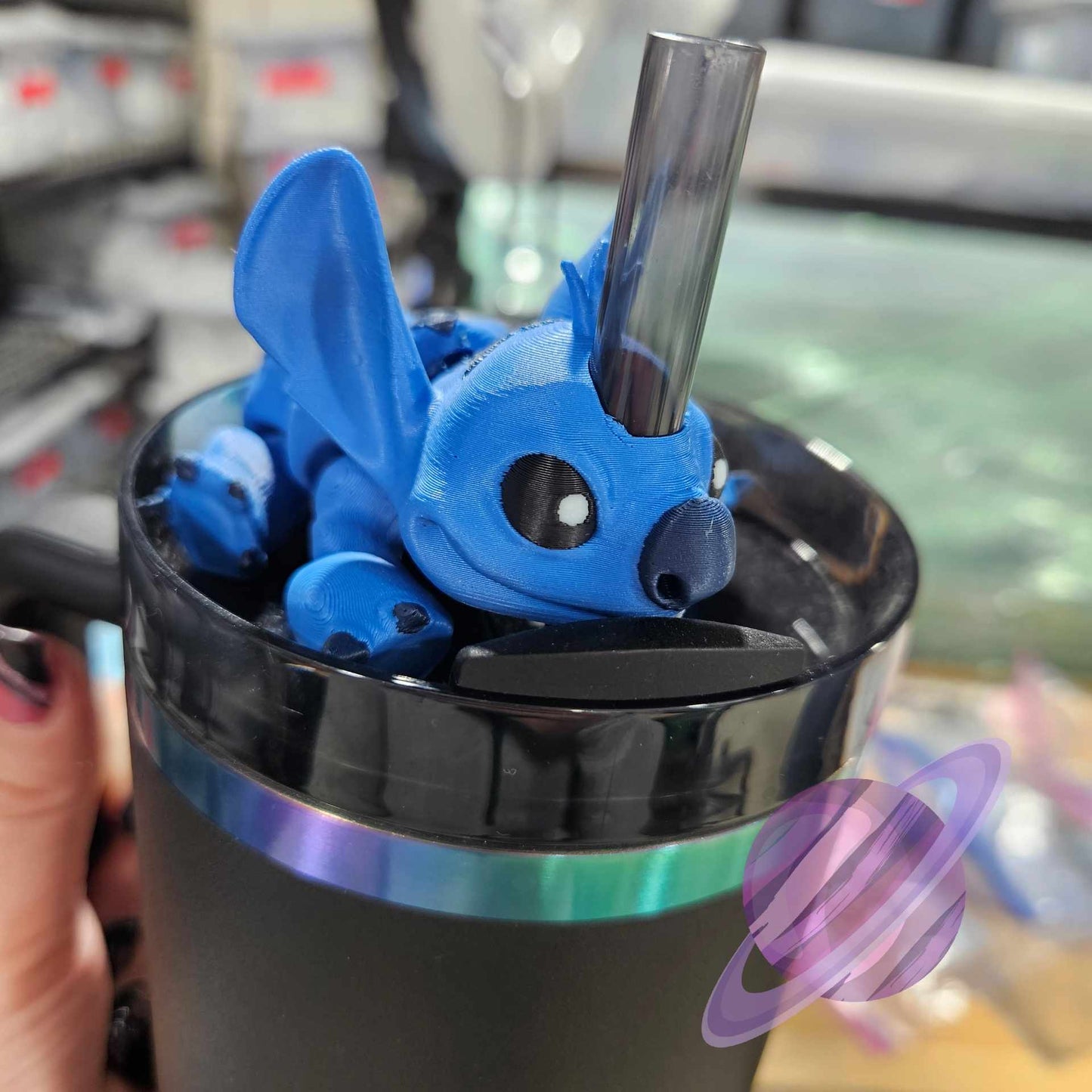 BLUE ALIEN STRAW BUDDY