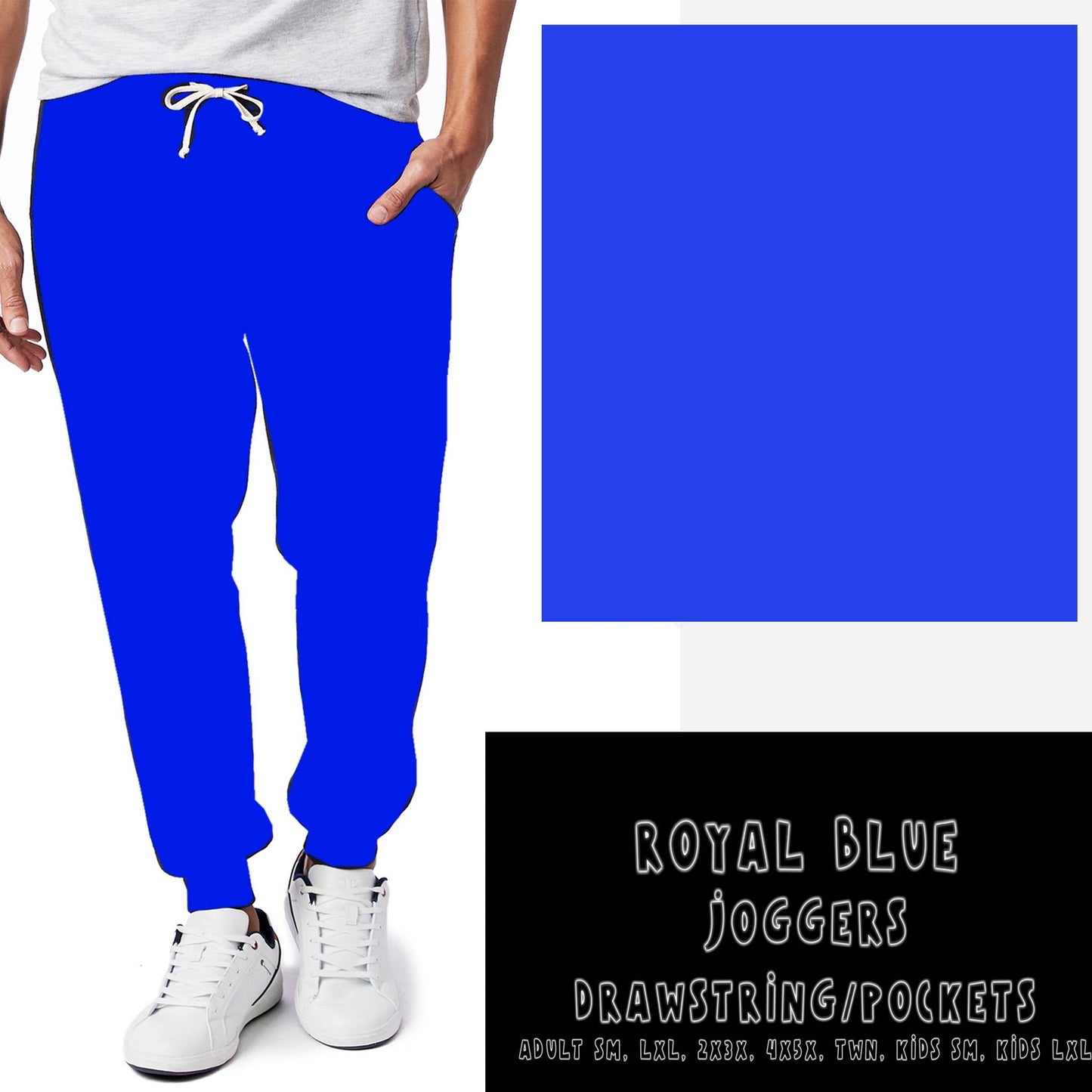 FALL SOLIDS RUN-ROYAL BLUE JOGGERS-PREORDER CLOSING 11/15-ETA JAN