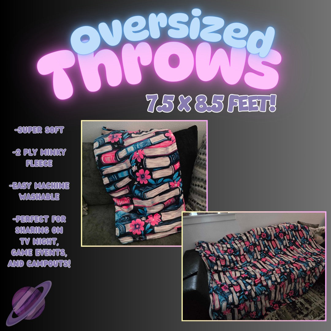 NEON SKELE- OVERSIZED THROW BLANKET