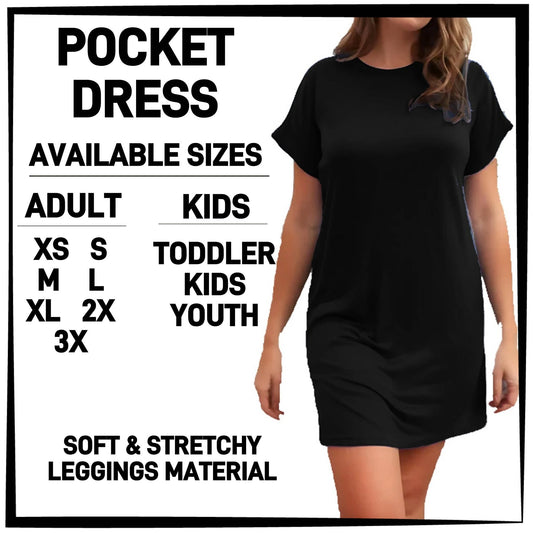 SO3S - (Adult) Solid Color Short Sleeve Pocket Dress - Preorder Closing 3/10 ETA: Mid-May