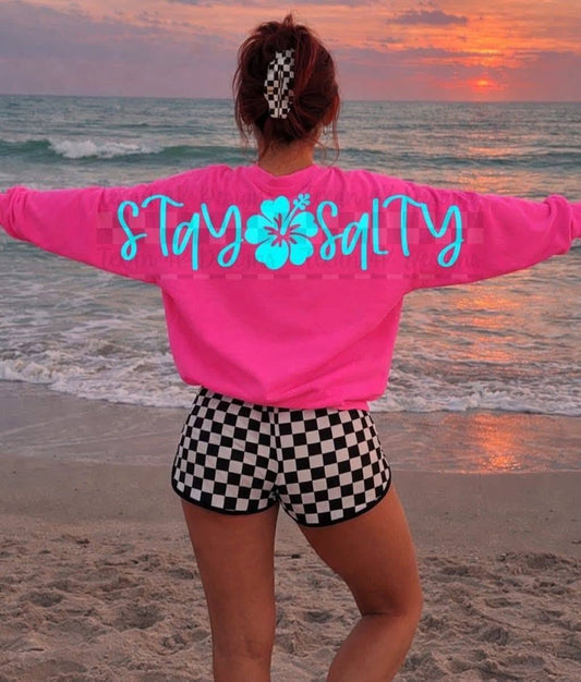STAY SALTY BACK GRAPHIC SWEATSHIRT