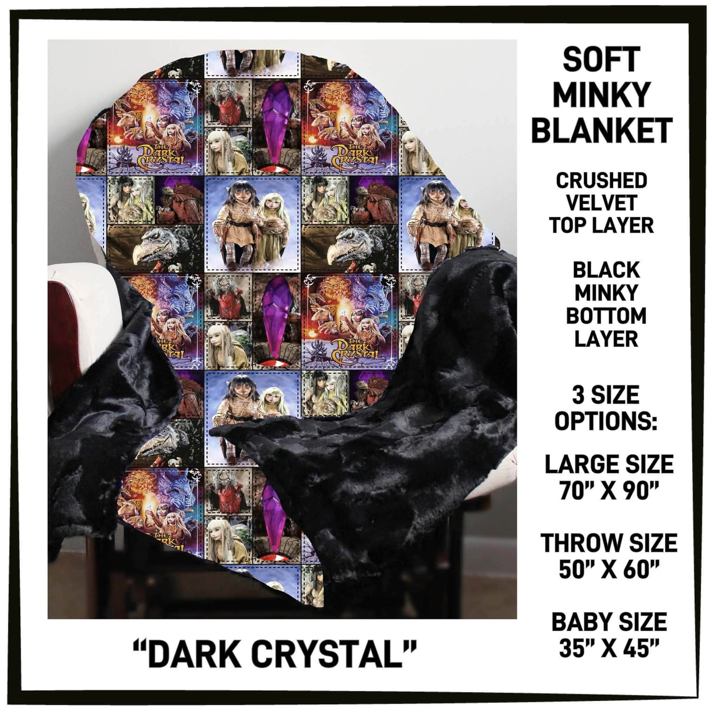 MI8B - Dark Crystal Minky Blanket - Preorder Closing 7/15 ETA: Late Sept