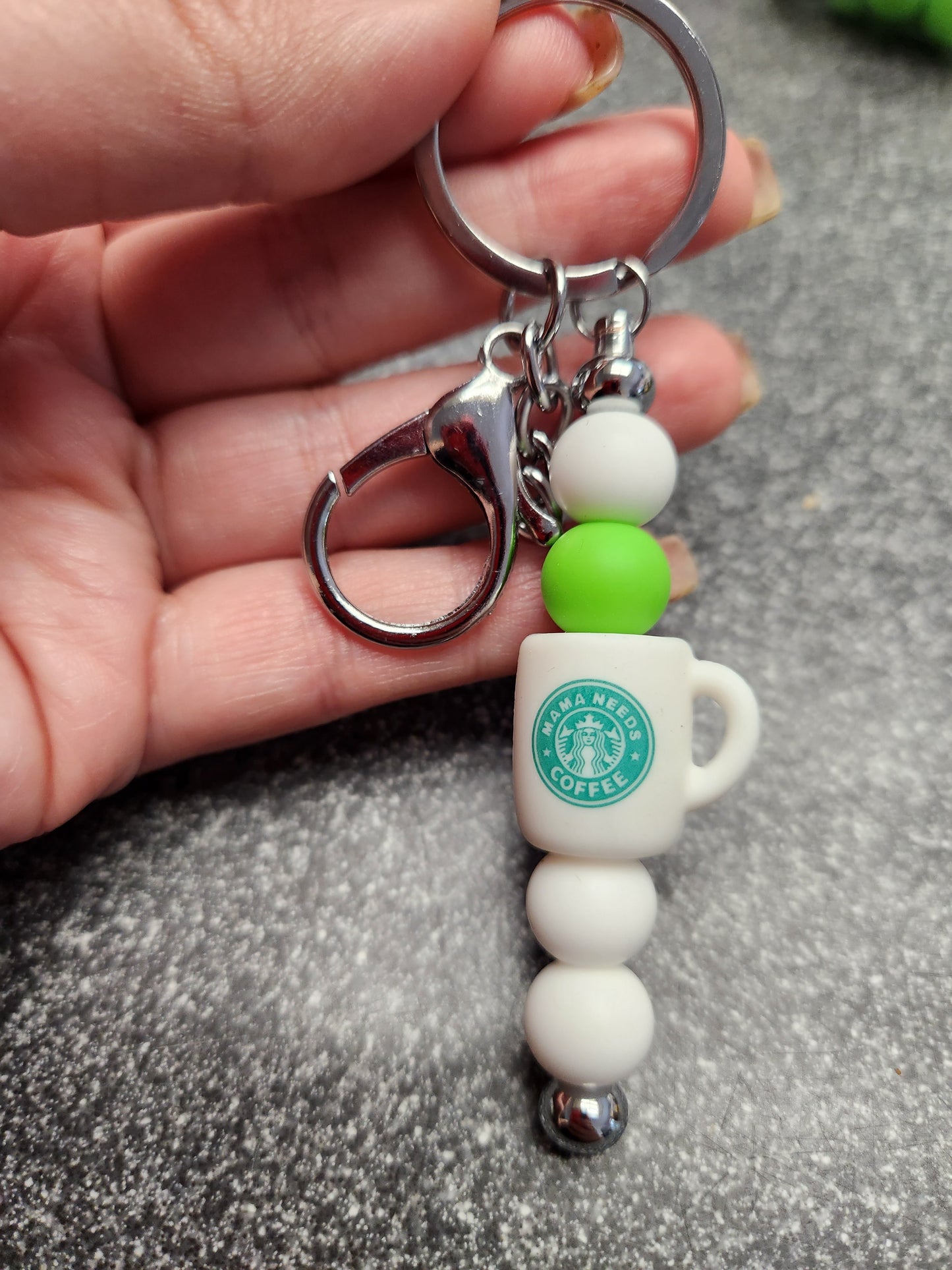 Sponge Silicone Beaded Pen or Keychain