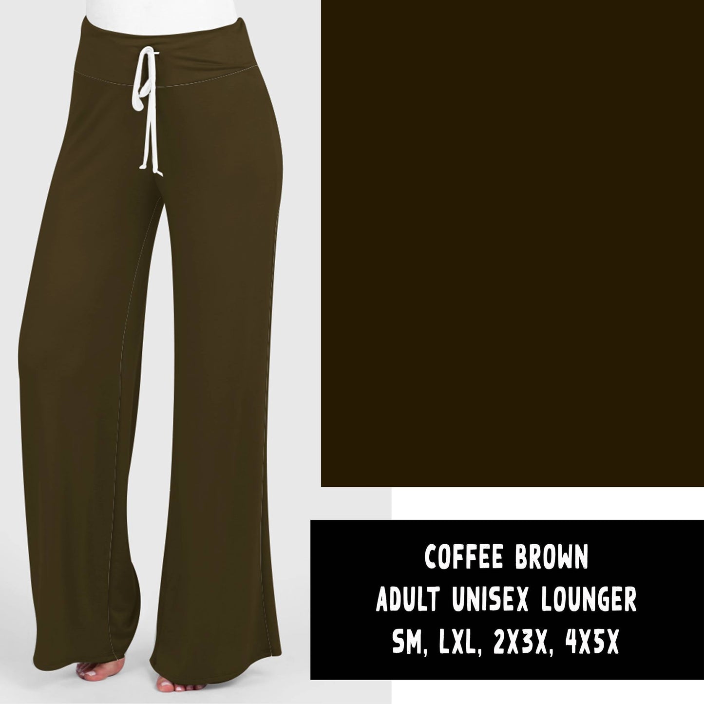 FALL SOLIDS RUN-COFFEE BROWN LOUNGERS-PREORDER CLOSING 11/15- ETA JAN