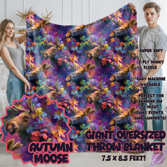 AUTUMN MOOSE-OVERSIZED THROW 14-PREORDER CLOSING 10/8
