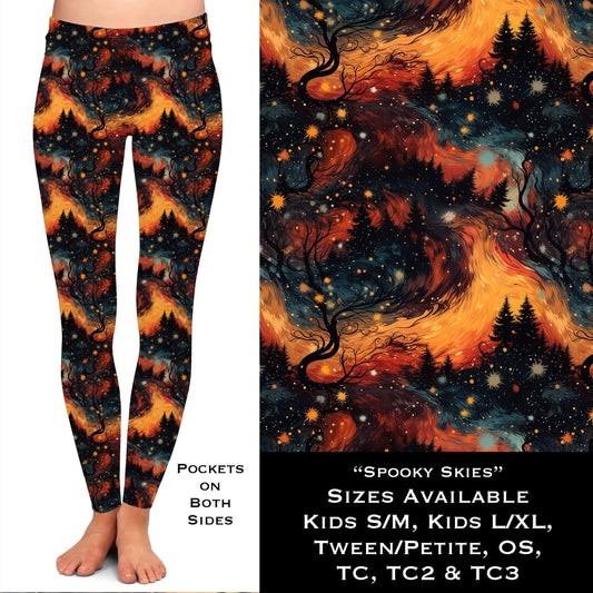 Spooky Skies Leggings with Pockets