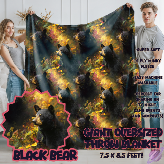BLACK BEAR-OVERSIZED THROW 14-PREORDER CLOSING 10/8