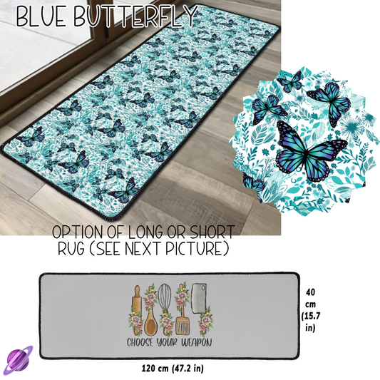 BLUE BUTTERFLY- SHORT/LONG FLOOR MAT PREORDER CLOSING 1/14