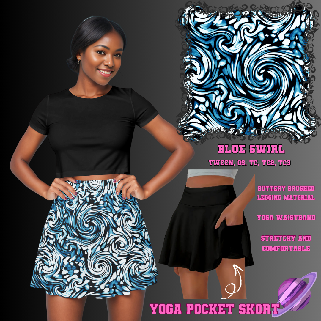 BLUE SWIRL -SKORT 4 PREORDER CLOSING 2/13