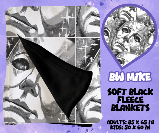 BW MIKE - SOFT BLACK FLEECE THROWS RUN 12-PREORDER CLOSING 9/22