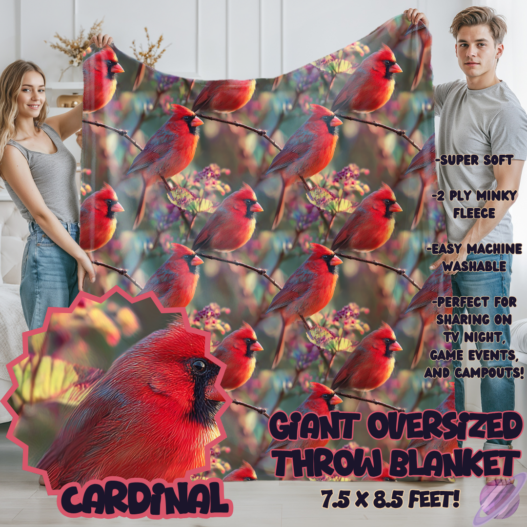 CARDINAL- OVERSIZED THROW BLANKET
