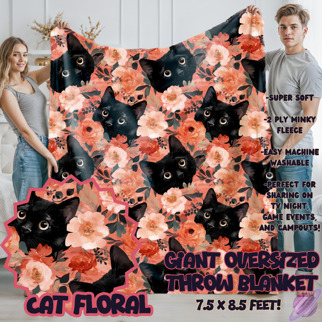 CAT FLORAL-OVERSIZED THROW 14-PREORDER CLOSING 10/8