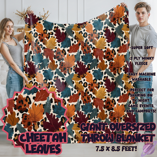 CHEETAH LEAVES-OVERSIZED THROW 14-PREORDER CLOSING 10/8