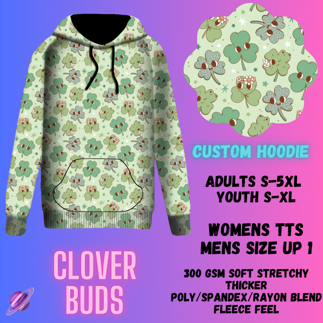 PULLOVER HOODIE RUN 1-CLOVER BUDS-PREORDER CLOSING 12/29