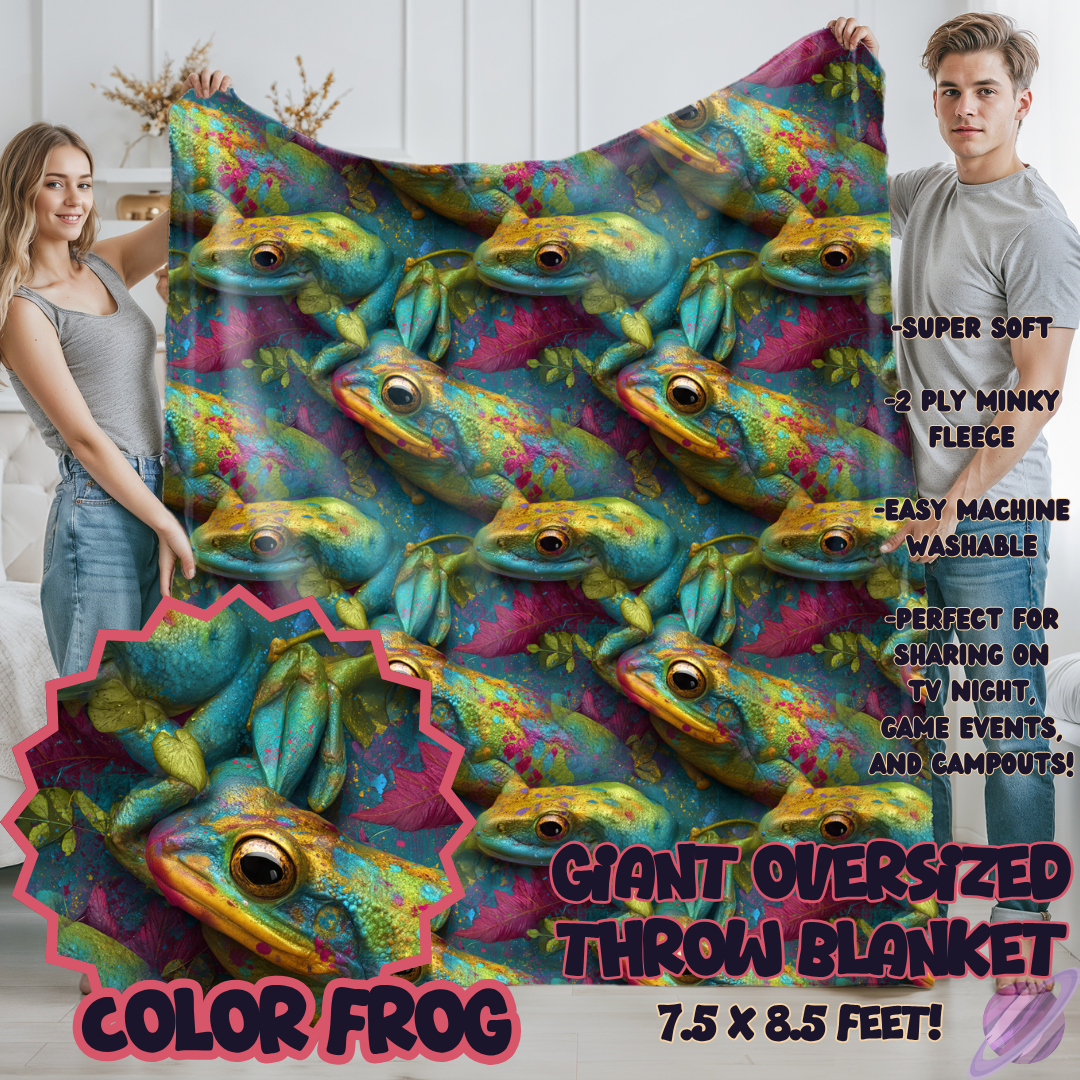 COLOR FROG-OVERSIZED THROW 14-PREORDER CLOSING 10/8