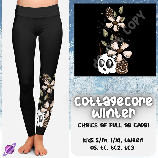 COTTAGECORE WINTER - ONE LEG LEGGING & HOODIE RUN - LEGGING/CAPRI PREORDER CLOSING 10/24