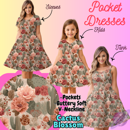 CACTUS BLOSSOM-POCKET DRESS PREORDER-CLOSING 3/16