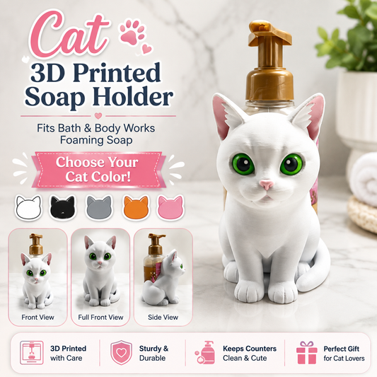 CAT SOAP HOLDER- 3D PRINTED