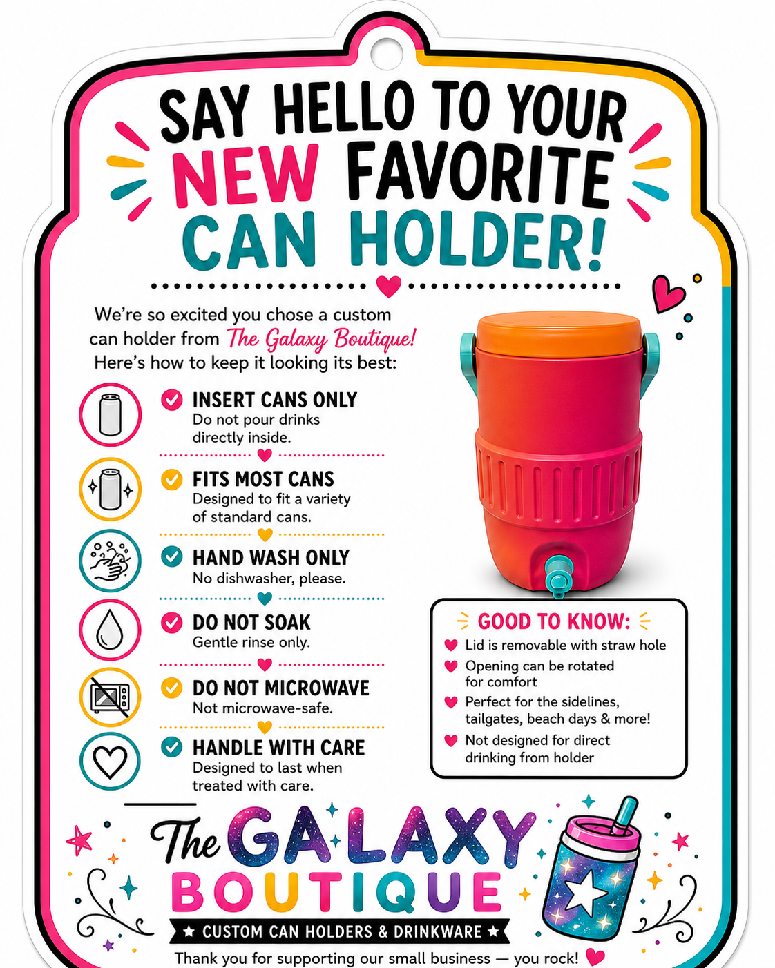 DOLLY -3D PRINTED 12 OZ CAN HOLDER