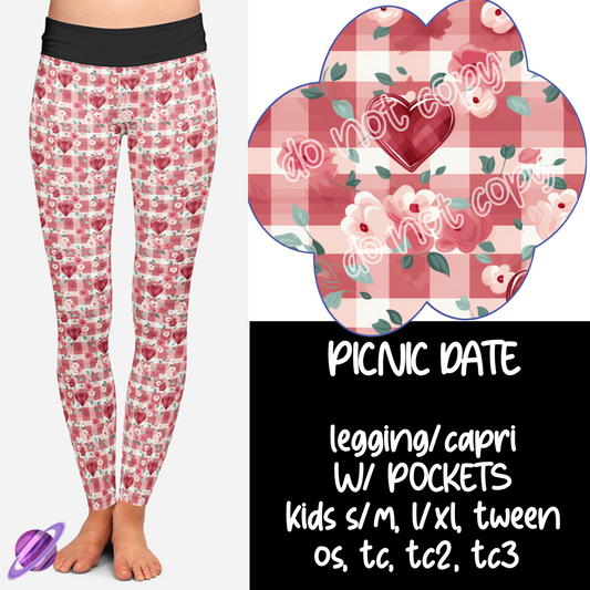 PICNIC LOVE - VALENTINE RUN 2- LEGGING/CAPRI - PREORDER CLOSING 12/13 ETA JANUARY
