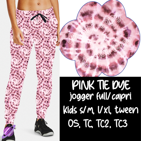 PINK TIE DYE - VALENTINE RUN 2 - JOGGER/CAPRI PREORDER CLOSING 12/13 ETA JANUARY