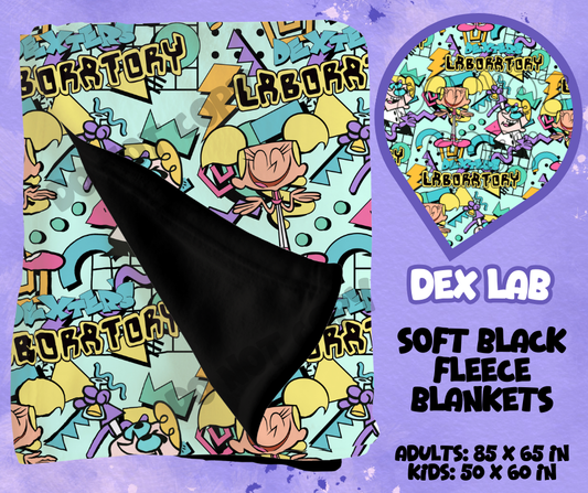 DEX LAB - SOFT BLACK FLEECE THROWS RUN 12-PREORDER CLOSING 9/22