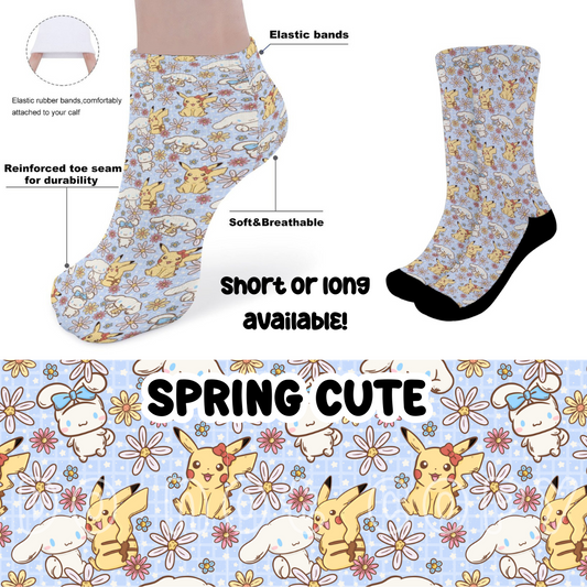 SPRING CUTE - CUSTOM PRINTED SOCKS ROUND 2 PREORDER CLOSING 12/29 ETA FEB