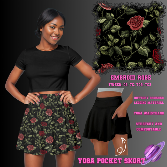 EMBROID ROSE-SKORT 4 PREORDER CLOSING 2/13