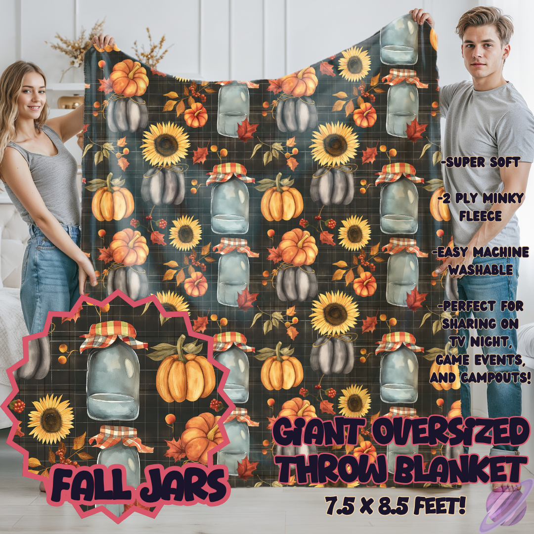 FALL JARS-OVERSIZED THROW 14-PREORDER CLOSING 10/8