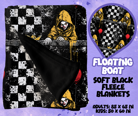 FLOATING BOAT - SOFT BLACK FLEECE THROWS RUN 12-PREORDER CLOSING 9/22