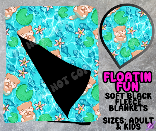 FLOATIN FUN - SOFT BLACK FLEECE THROWS 10 - PREORDER CLOSING 5/4