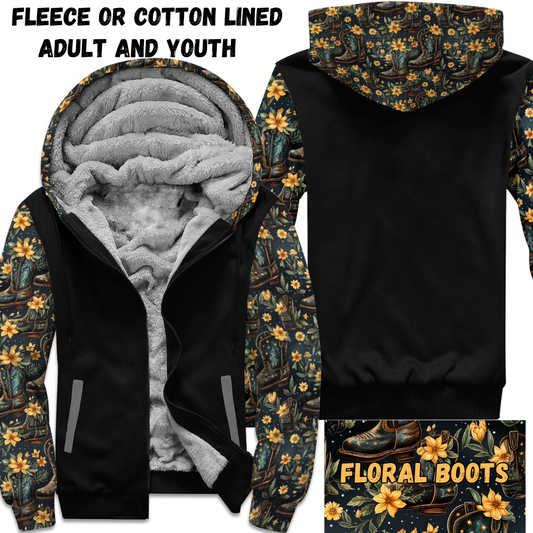 FLORAL BOOTS- FLEECE/COTTON JACKET RUN 7-PREORDER CLOSING 11/27 ETA END JAN