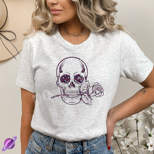 FLORAL SKULL - VALENTINE RUN 1-UNISEX TEE ADULTS/KIDS PREORDER CLOSING 12/6 ETA JANUARY