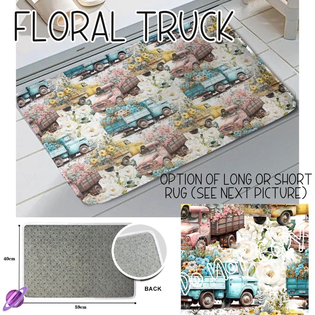 FLORAL TRUCK- SHORT/LONG FLOOR MAT PREORDER CLOSING 1/14