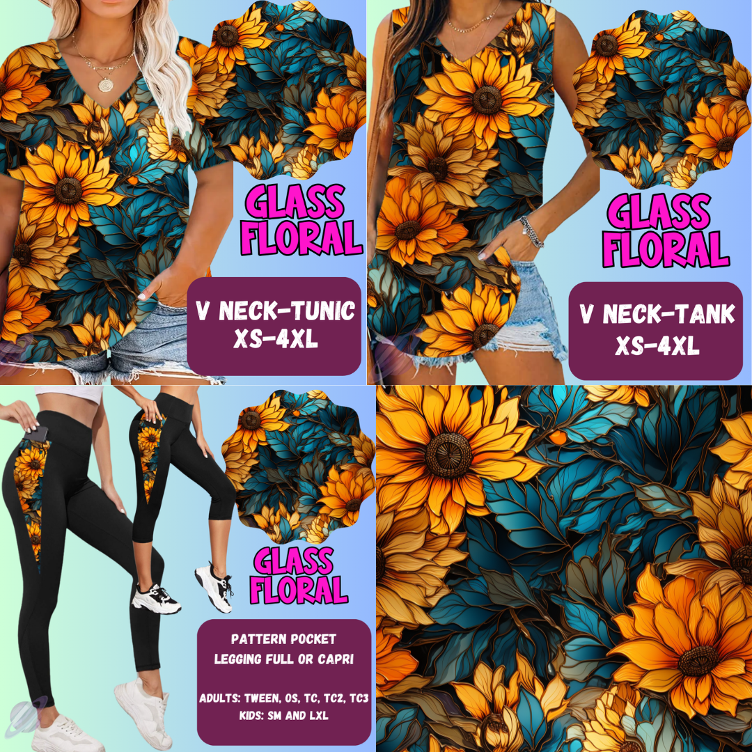 GLASS FLORAL-PPO 13- TOPS AND BOTTOMS-PREORDER CLOSING 6/15