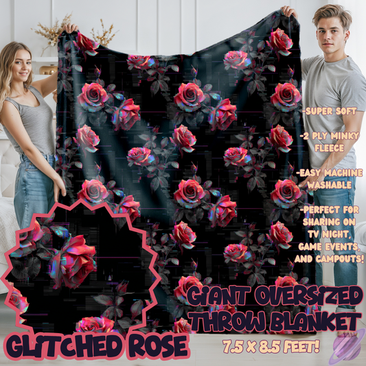 GLITCHED ROSE-OVERSIZED THROW 14-PREORDER CLOSING 10/8