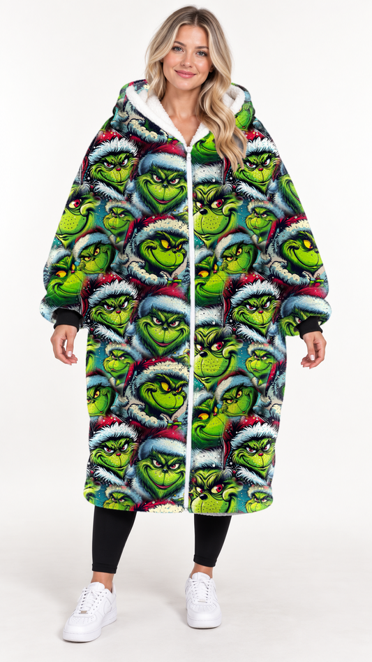 GREEN FACE-HOODIE BLANKET PREORDER-CLOSING 9/20
