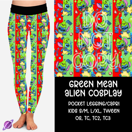 GREEN MEAN - ALIEN COSPLAY RUN - LEGGING/CAPRI PREORDER CLOSING 9/12