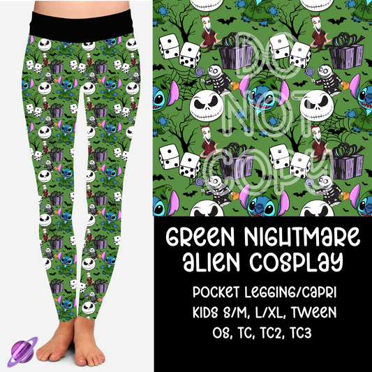 GREEN NIGHTMARE - ALIEN COSPLAY RUN - LEGGING/CAPRI PREORDER CLOSING 9/12