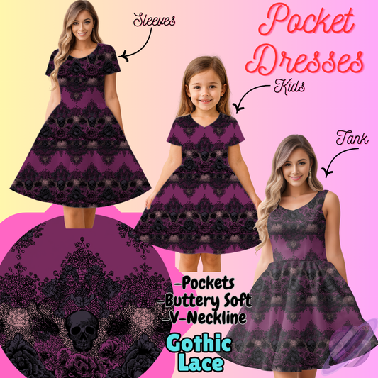 GOTHIC LACE-POCKET DRESS PREORDER-CLOSING 3/16